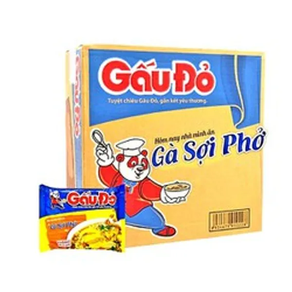 Mì Gấu Đỏ Gà Sợi Phở gói 65g Thùng 30 gói